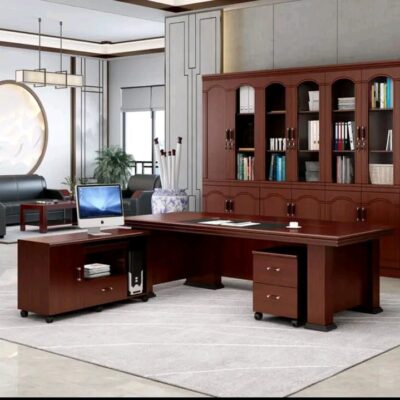 Elegant 2.4m Mahogany Office Desk