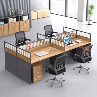 4 Way Workstation in Nairobi – Modern 4-Person Office Desk Setup | Billy Furniture