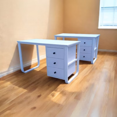 Metal frame desk