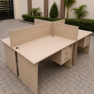 4 way workstation desk 2.4m by 1.2m